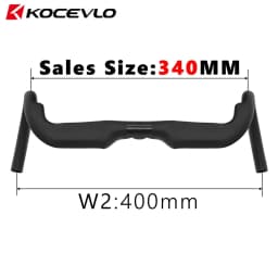 KOCEVLO Carbon Gravel Handlebar Light Bent Racing Bicycle Internal Cables Road Handlebar 340/360/380/400/420mm