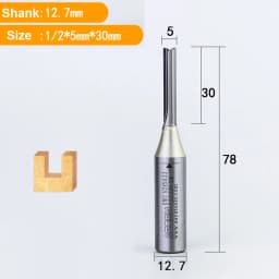 Arden 2 Flutes TCT Straight End Mill Woodworking CNC Tool Carbide Cutter 1/2 Shank Router Bit For Wood MDF Plywood Chipboard