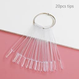 Nail Display Sticks Nail Swatch False Nail Tips Nail Gel Polish Practice Clear Natural Colors Display Board for Nail Art Tools