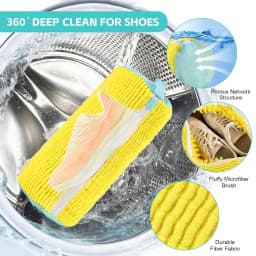 Durable Shoe Washing Machine Bag for All Shoe Types with Zipper for Sneakers and Casual Shoes Laundry Reusable Shoe Wash Bag