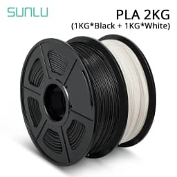 SUNLU 2KG 3D PLA/PETG/PLA PLUS/Clear Filament 1.75mm 2Roll 1KG 3D Printer Neatly Wound Filament for 3D Printer & 3D Pen