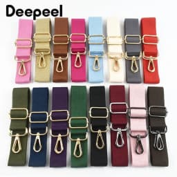 Deepeel 3.8cm Wide Canvas Bag Strap Alloy Buckle Adjustable 80-140cm Chain for Handbag Luggage Shoulder Bands Part Accessories