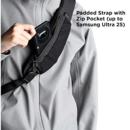 Right Shoulder Chest bag 7.5L - Crossbody Bag, Sling Backpack - Fits 11" Tablet - Single Shoulde Water Bottle Pocket