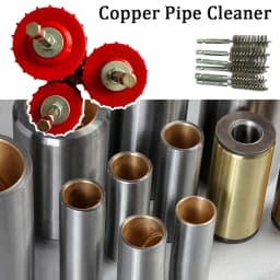 1 Set Copper Pipe Cleaner Set For Power Drill, Tube Cleaning Brush, Cleans Copper Pipes Tubes And Fittings For Soldering