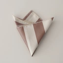 23CM Men Silk Pocket Square Brown Red Striped Handkerchief Business Soft Hanky Wedding Party Suit Accessories Cravat Chest Towel