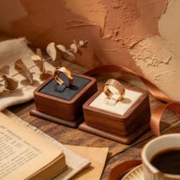Oirlv Solid Wood Ring Holder,Square Single Ring Display Stand,Showcase Jewelry Display Bear Earrings Bracelet Jewelry Holder