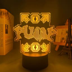 Led Night Light Pump It Up Arrow for Child Bedroom Decoration Nightlight Birthday Gift RGB Color Changing Battery Lamp Gaming