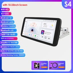 10.33inch 1 DIN Universal Android Car Radio Multimedia Video Player Rotatable Auto Touch Screen DSP Carplay Headunit WIFI 7862