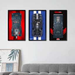Display Wall Mount Board for Lego Technic 2022 Ford GT 42154,Adult Collectibles Gifts for Lego Car Wall Mount (42154-Display)