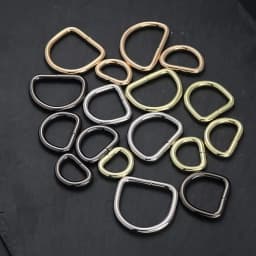 10pcs Metal D Ring Adjustable Half Rings Clasp Buckle for Belt Bags Backpacks Straps Shoes Cat Dog Collar DIY Bag Accessories