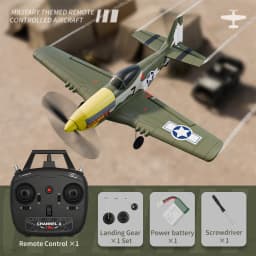 RC Plane P51 Mustang 2.4G Radio EPP Foam 4CH 6 Axis 410MM Wingspan RC Fighter One Key Aerobatic RTF Aircraft Toys