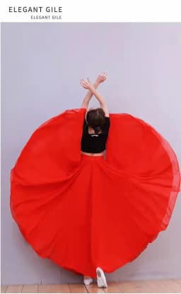 720 Deee Oversized Skirt Ultra Wide Hem awl f-length Skirts for Square Dance And Ethnic Dance High Waist Slimming