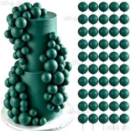 50/100pcs Cake Ball Picks Topper Wholesale 4 Sizes Foam Balls Cake Toppers for Birthday Christmas Wedding Cake Decoration Favor