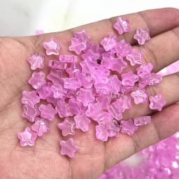 New 30pcs 8mm Five-pointed Star Matte Glass Beads Loose Spacer Beads for Jewelry Making DIY Handmade Bracelets Earrings