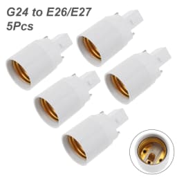 5pcs G24 G23 GU24 GU10 B22 to E26 E27 Lamp Base E26 E17 E12 to E14 Lamp Holder Converter Socket Adapter For LED Corn Bulbs Light