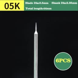 6PCS 2.35mm Shank Grinding Bit Ultra-Thin T Head Diamond Mounted Point Stone Jade Carve Polish Engrave Tool 0.5mm-8mm