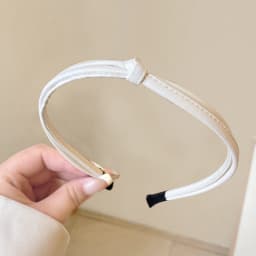 Sweet And Cool PU Leather Narrow Edge Headband for Women Elegant Simple Face Wash Headband Fashionable Girl Hair Band Hair Acces