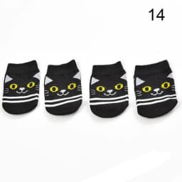 4Pcs Cartoon Table Foot Socks Chair Leg Covers Floor Protectors Non-Slip Knitting Socks For Furniture Cartoon Home Decor