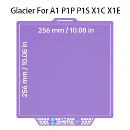 BIQU Panda Build Plate CryoGrip Pro Glacier/Frostbite Spring Steel 2-Sided Textured for BambuLab P1P P1S P2S A1 X1 3D Printer