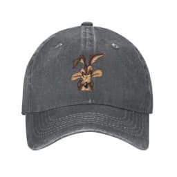 Unisex Wile E. Coyote Hats Classic Distressed Washed Cartoon Baseball Cap Adjustable