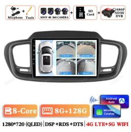 Android 15 Car Radio For Kia Sorento 3 2015 2016 2017 2018 Multimedia BT GPS 5G WIFI Navigation 4G LTE Head Unit Video Player