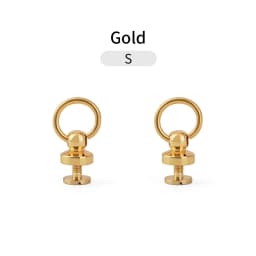 WUTA Round Head Swivel Rivet Leather Rivet with Pull Ring Leather Craft Screw Rivets Metal Handmade DIY Leather Crafts Accessory