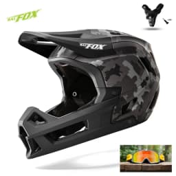 BATFOX Full Face Bike Helmet Off Road Speed Reduction Downhill Protect MTB Bicycle Helmet BMX Riding Racing Gear Cycling Helmets