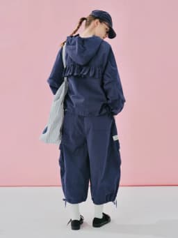 imakokoni High Waisted Cargo Work Pants Drawstring Loose Cropped Pants Women's Pants Casual Female Clothing for Women