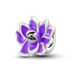 Silver Plated Purple Charms Flower Butterfly Dangle Charm Beads Fit Original Bracelet Diy Pendants