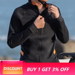 Santic Winter Cycling Jackets Men's Plush Windproof Warm Winter Cycling Jackets Breathable Reflective Anti-sweat KM3C01155
