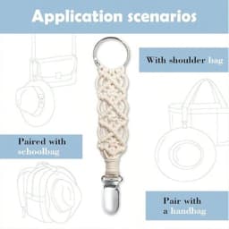 Fashion Woven Hat Clip, Bag Accessory Hat Fixing Clip, Travel Hat Clip, Multifunctional Luggage Clip, Bag Decoration, Hat Hanger