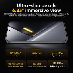 Newest Arrivals POCO X8 Pro Max Global Version 5G Smartphone Dimensity 9500s 6.83" AMOLED Display 50MP 8500mAh 100W HyperCharge