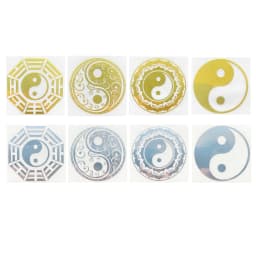 Five elements Yin and Yang Tai Chi Eight diagrams pattern metal stickers mobile phone stickers laptop car stickers decoration