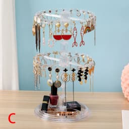 Rotatable Jewelry Display Rack High-End Earring Necklace Bracelet Display Stand For Suspension type Jewelry Support Exhibition