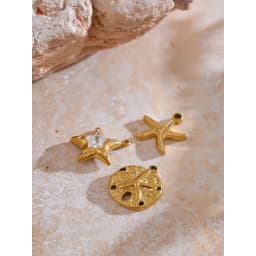 Yhpup 1PC Summer Ocean Shell Starfish Seahorse Conch Stainless Steel Pendant DIY Making Accessories Handmade Necklace Gift