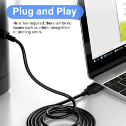 High Speed USB Type A to B 2.0 Long Cable For Canon Brother Hp Epson Printer Label Scanner Electronic Piano Organ Square Adapter