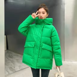 2025 Winter New Women Down Padded Jacket Winter Jacket Loose Thick Warm Cotton Coat Female Hooded Parkas Coat Long Women Outwear