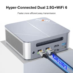 Ninkear M8 MINI PC AMD Ryzen™ 7 8745HS Mini Computers 16GB DDR5 1TB SSD WiFi6 BT5.2 Windows 11 Smart Fan Active Cooling