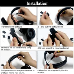 KUTOU Replacement Headband Cushion and Earpads for Bose QC35 QC45 Headphones with Noise Isolation Memory Foamment Accessories
