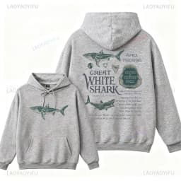 Great White Shark Hoodie Shark Sweatshirt Shark Conservation Hoody Marine Biologist Hoodie Unisex Shark Winter Clothes Women