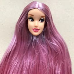 1/6 Doll Head Toys DIY Toy Rare Face Doll Parts Colorful Hair Doll Accessories Brown White Beige Skin Doll Heads Figures