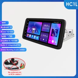 10.33inch 1 DIN Universal Android Car Radio Multimedia Video Player Rotatable Auto Touch Screen DSP Carplay Headunit WIFI 7862