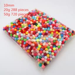 8-30mm Mixed Fluffy High Elasticity Soft Pompoms Home Furnishings Diy Hand-sewn Craft Children's Toys Wedding Decoration 20-50g