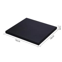Black PU Leather Jewelry Display Riser Window Counter Top Presentation Board Organizer Showcase Collectible Necklace Holder Base