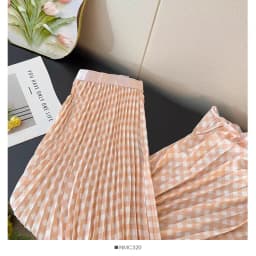 Spring Summer Tall Women's High Waist Pleated Skirt - Korean Elegant Ruffle Trim Flared Maxi Skirt with Wide Hem