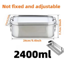 304 Stainless Steel Bento Box Double Layer Compartment Student Lunch Box Leak Proof American Style Airtight Food Container
