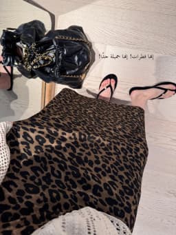 Tiger Print High Waist A-Line  Skirt Women's Casual High Elasticity Long Skirt Slimming Effect Comfortable Autumn New Style