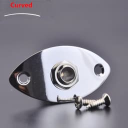 Flat / Curved Stainless Steel Jack Plate( Made in Japan by GOTOH) With Epi Output Jack(made in korea) For Electric Guitar Bass