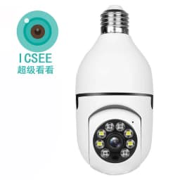 CARPBABA ICSEE 1080P Wifi Bulb E27 Surveillance Camera Full Color Night Vision 360° Rotating Tracking Two-way Talk Smart Home