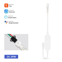 Tuya WiFi RGB Controller 12-24V Dimmer Smart Life Controller For 3Pin WS2811 4Pin 5050 RGB LED Strip Work With Alexa Google Home